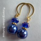 cobalt blue crystal  / blue pearl