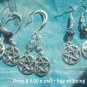 Rainbow  rondelle  crystals and Pentagram  earrings