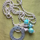 Blessed Be/ blue crazy lace necklace