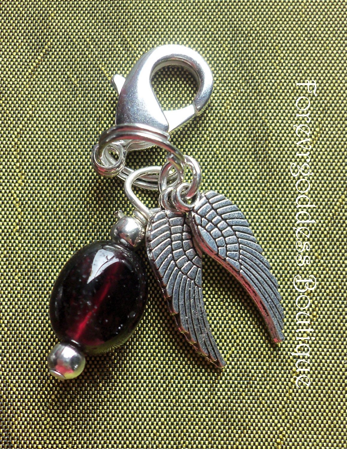 Garnet/ Angel wings protection pendants