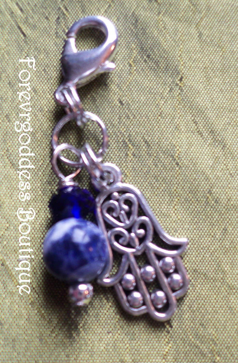 Sodalite / Hamsa Hand protection pendant
