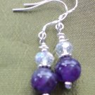 Amethyst  sterling silver earrings