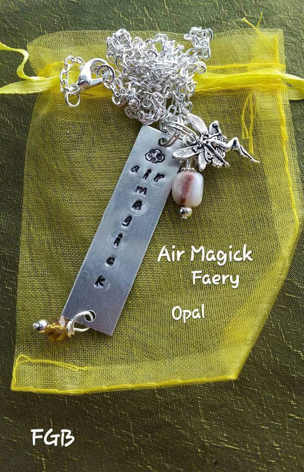Element Air magick, opal necklace
