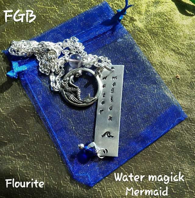 Element Water Magick  flourite necklace