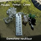 Triple goddess gemstone necklace #01