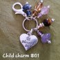 Child charm -Blessed be heart