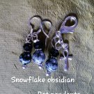 Pet pendants snowflake obsidian -Egyptian Anhk