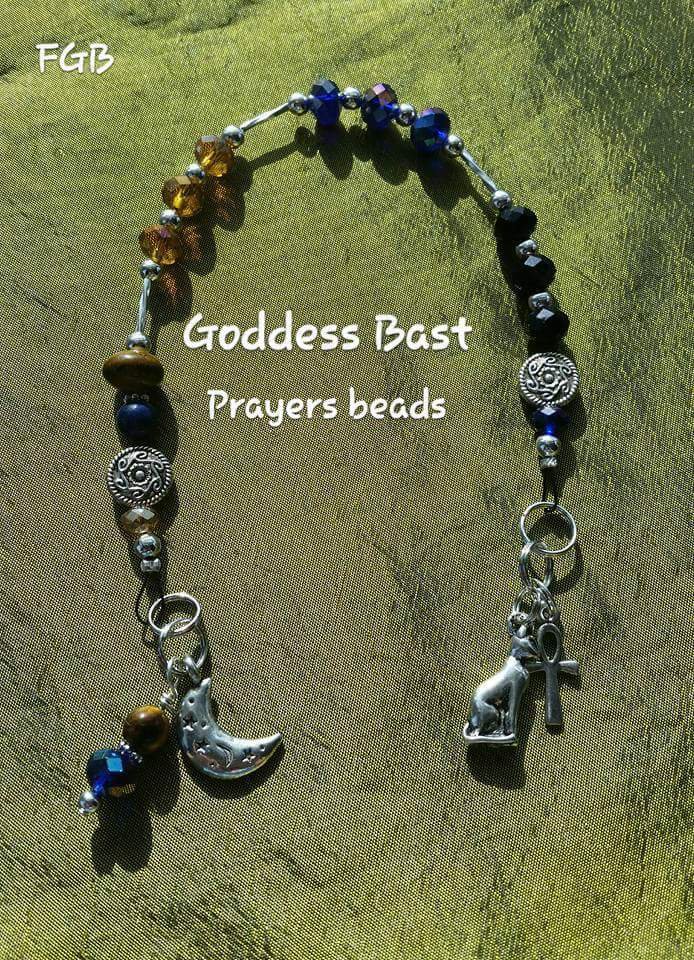 Goddess Bast Prayer beads