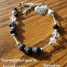 Tourmalated quartz diffusers bracelet blessed be
