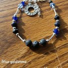 Blue goldstone diffusers bracelet moon phase