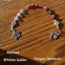 Element Fire Dragon Witches ladder knot magick beads