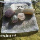 Goddess bindrune crystal point #01