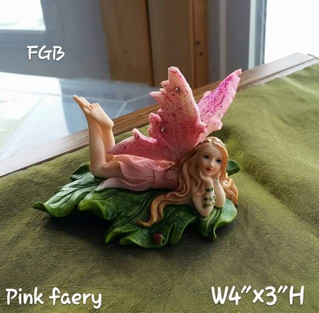 Pink faery statue