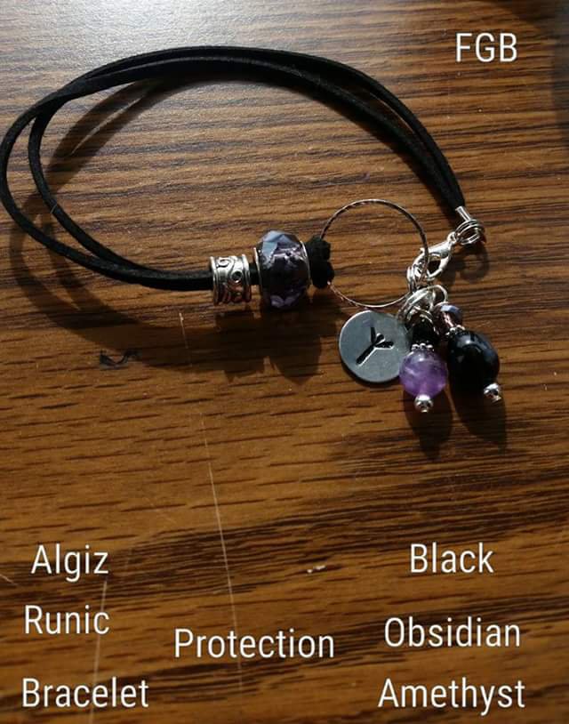 Algiz runic bracelet
