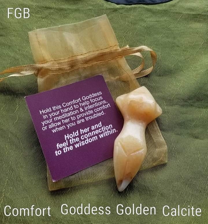 Honey Calcite comfort goddess