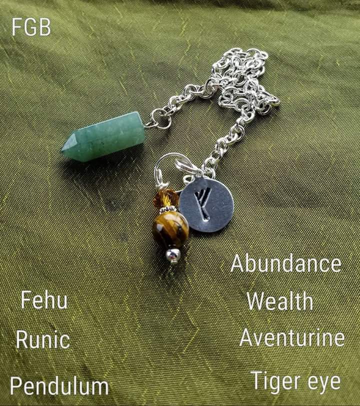 Fehu runic pendulum