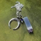 Amethyst slice moon necklace #01