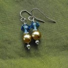 Yellow pearl earrings