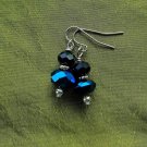 Blue black earrings