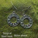 Moon phase charm earrings