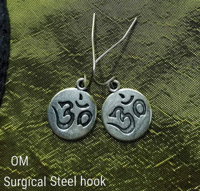 Om charm earrings