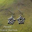 Pentacle charm earrings