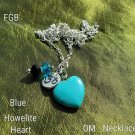 Blue howelite heart#02