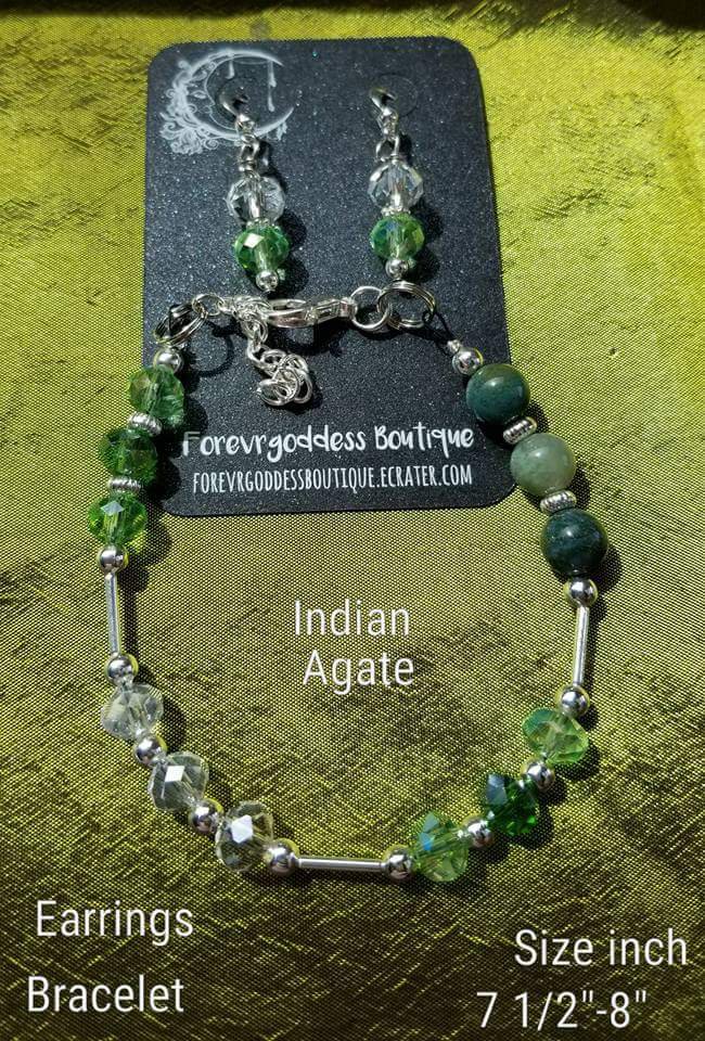 Gemstone : Green Indian agate