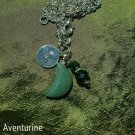 Aventurine goddess moon necklace