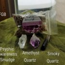 Psychic awareness smudging set #01 smoky quartz