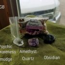 Psychic awareness smudging set#02 obsidian
