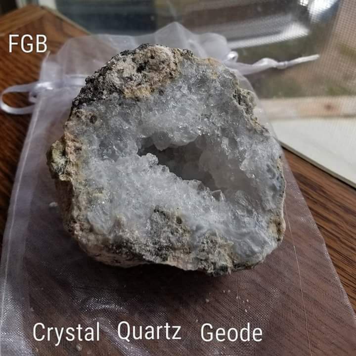 Crystal quartz geode