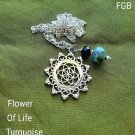 Turquoise Flower of Life NECKLACE