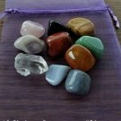 10 chakras gemstones set purple