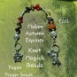 Autumn pagan prayer beads pentacle