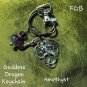 Amethyst dragon goddess keychain