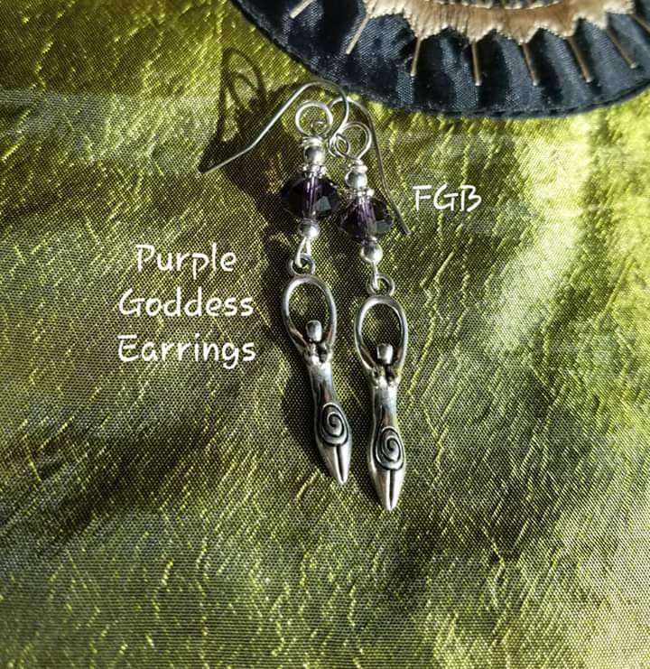 GODDESS EARRINGS  PURPLE