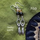 Goddess smoky quartz earrings
