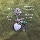 White quartz heart necklace