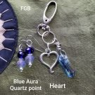Blue aura heart petpendant