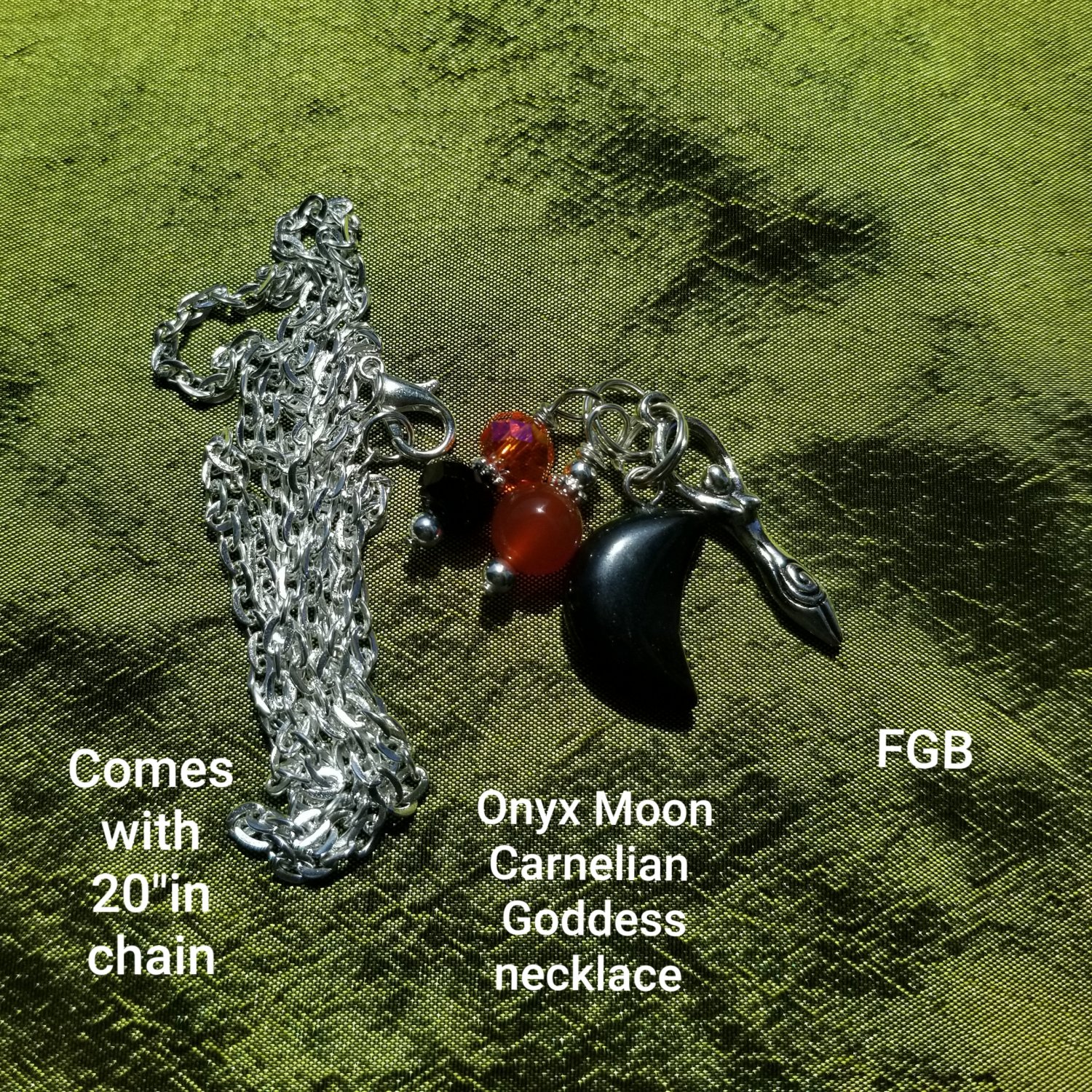 Onyx moon Goddess necklace 2