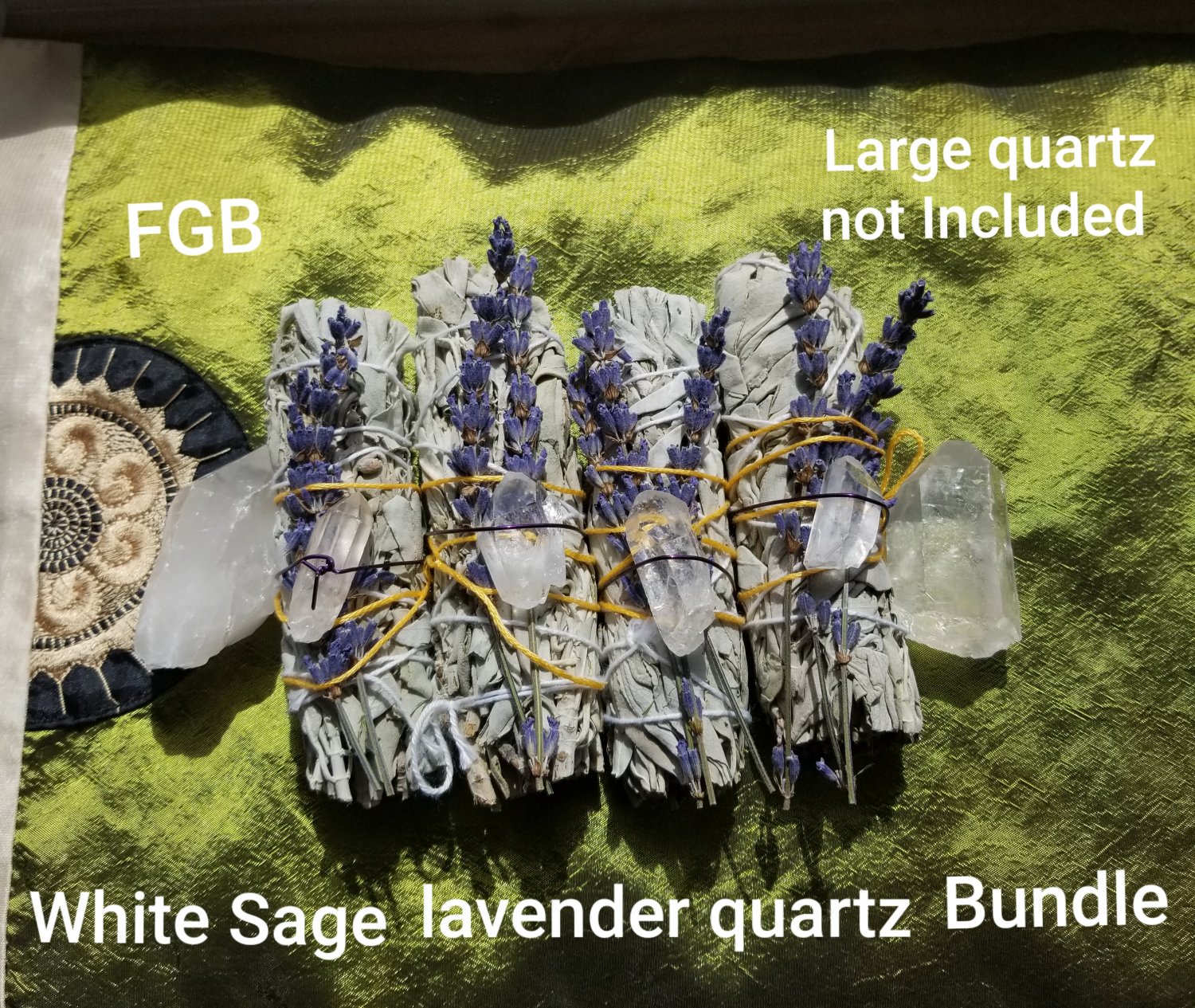 Sage bundle with quartz