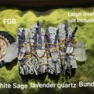 Sage bundle with quartz