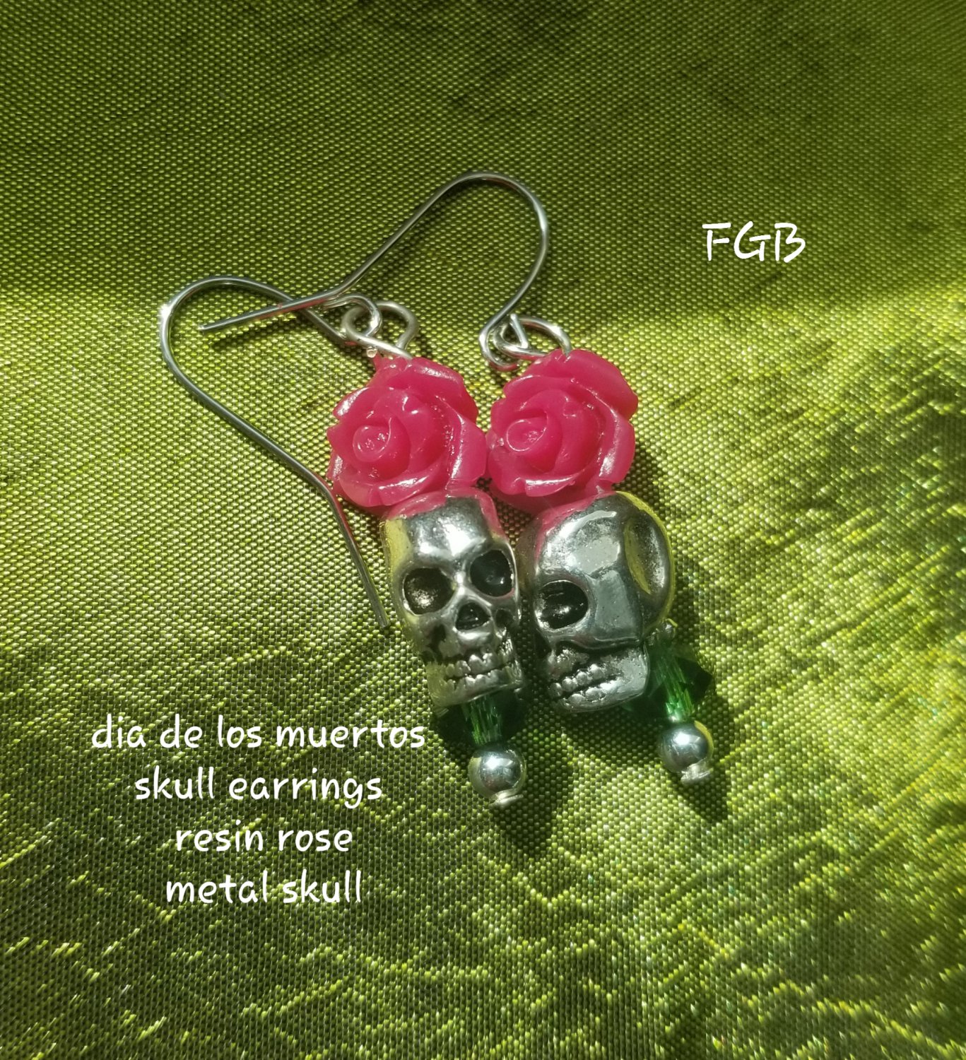 Metal skull earrings