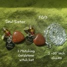 2 soul sister witch hat goldstone necklace
