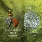 Goldstone faery necklace