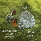 Carnelian moon dragon necklaces