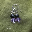 Purple black earrings