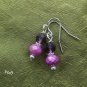 Purple opaque earrings