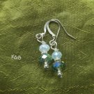 Blue opaque earrings